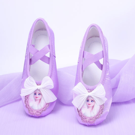 Frozen Ballerina Shoes with Bow – Party & Dress-Up Flats