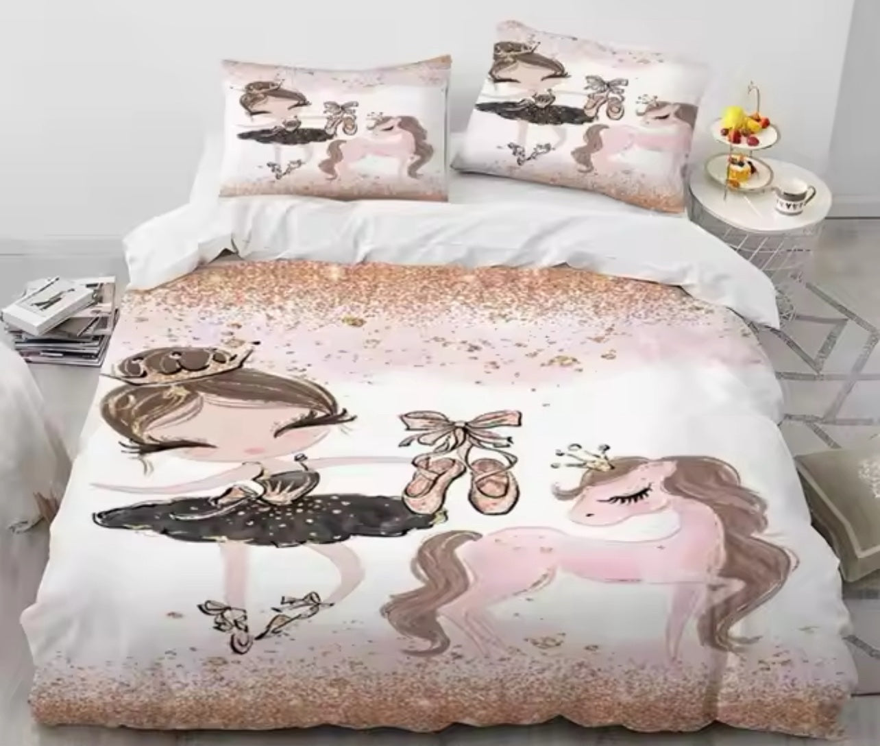 Ballerina & Unicorn Bedding