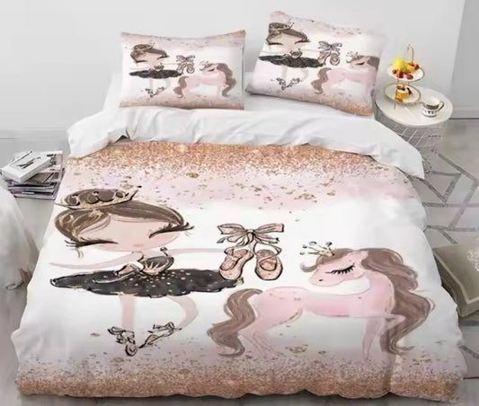 Ballerina & Unicorn Bedding