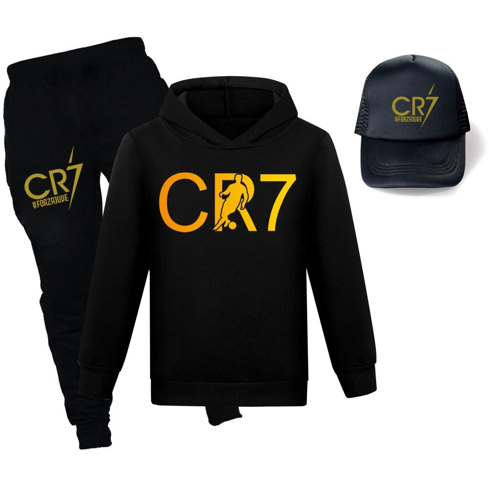 CR7 Printed Tracksuit set & cap