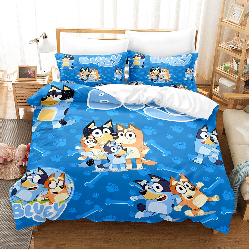 Bluey Family Blue Bedding