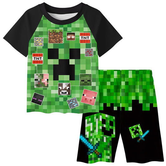 Minecraft Creeper Green 2-piece Summer set