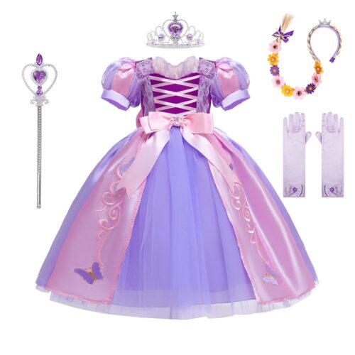 Princess Rapunzel dress with accessories