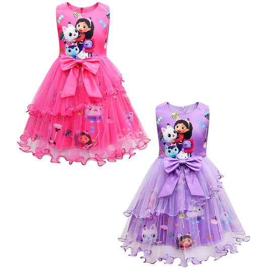 Gabby Doll Character Party Ruffle dress