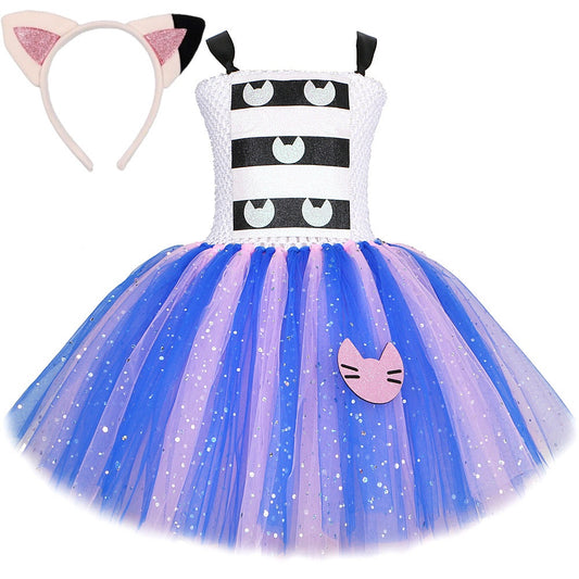 Gabby’s Inspired Cat Tutu Dress with Headband Cosplay