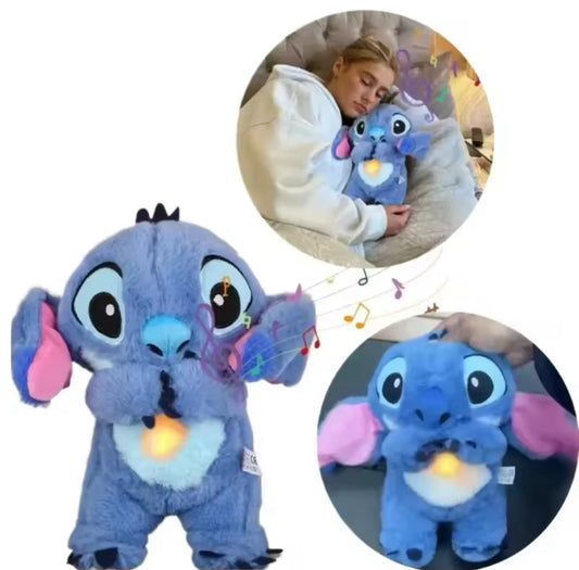 Stitch Breathing & Musical Plush Toy with Soothing Light