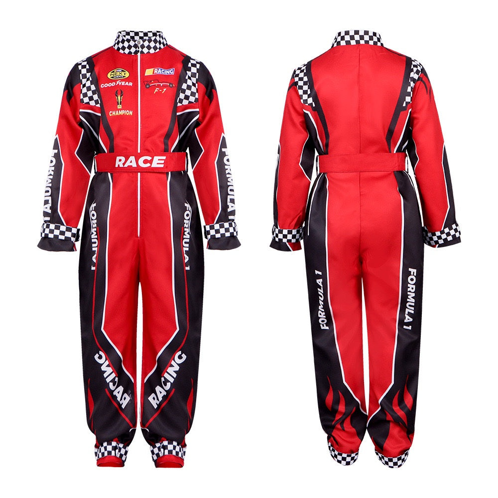Kids Racing Driver Costume – Formula Racing Jumpsuit