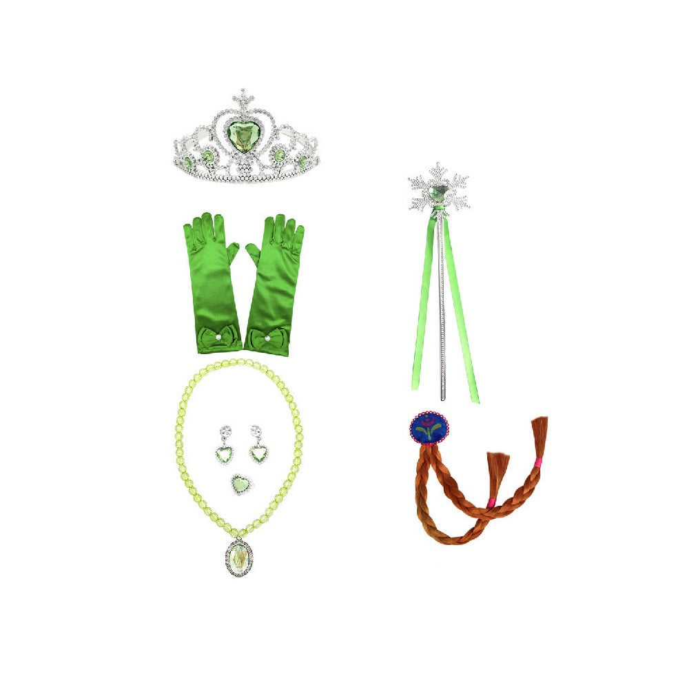 Princess Anna Inspired Frozen character dress up costume with accessories Cosplay