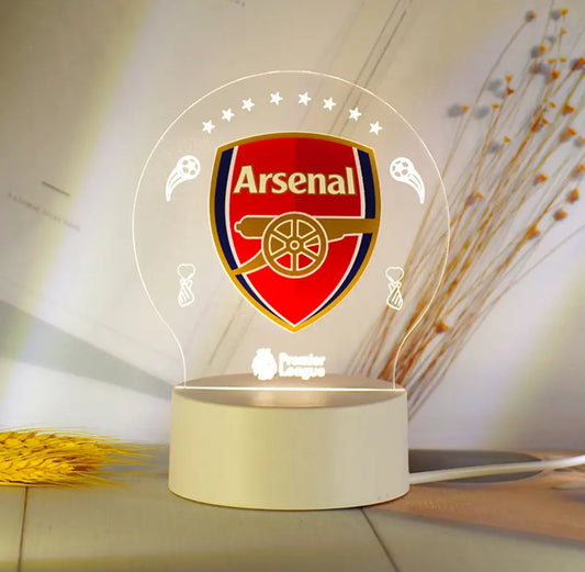 Arsenal Soccor Sport 3D LED Night Light – USB-Powered Kids Room Decor