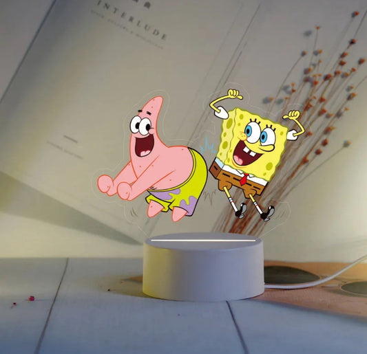 Spongebob 3D LED Night Light – USB-Powered Kids Room Decor