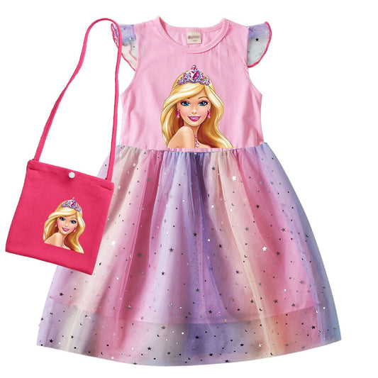 Pink Princess Tulle Dress with bag