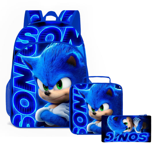 Kids Sonic 3-Piece Backpack, Lunch Bag & Pencil Case Set