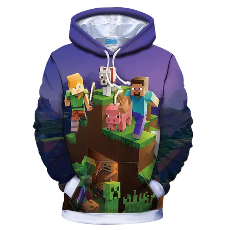 Minecraft 3D Hoodie 3