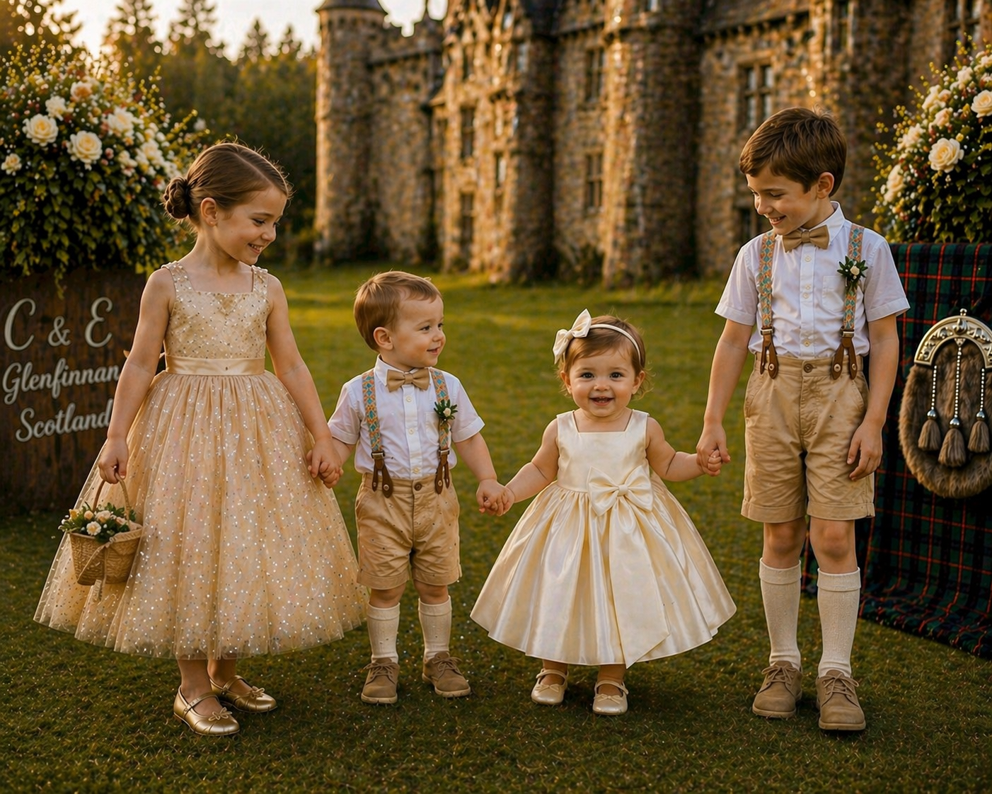 Cream Special Occasions Dress with Big Bow (Clip on) #1001149