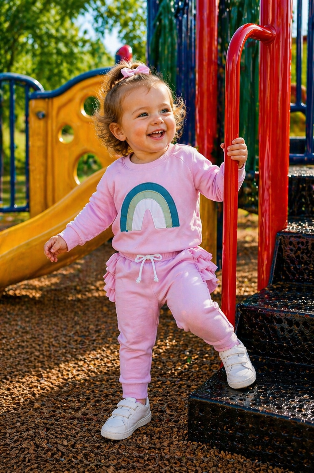 Lilac Rainbow Crewnek Sweatshirt and Pants #1001123