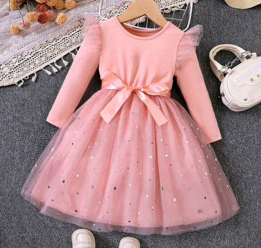 Pink Long Sleeve Dress