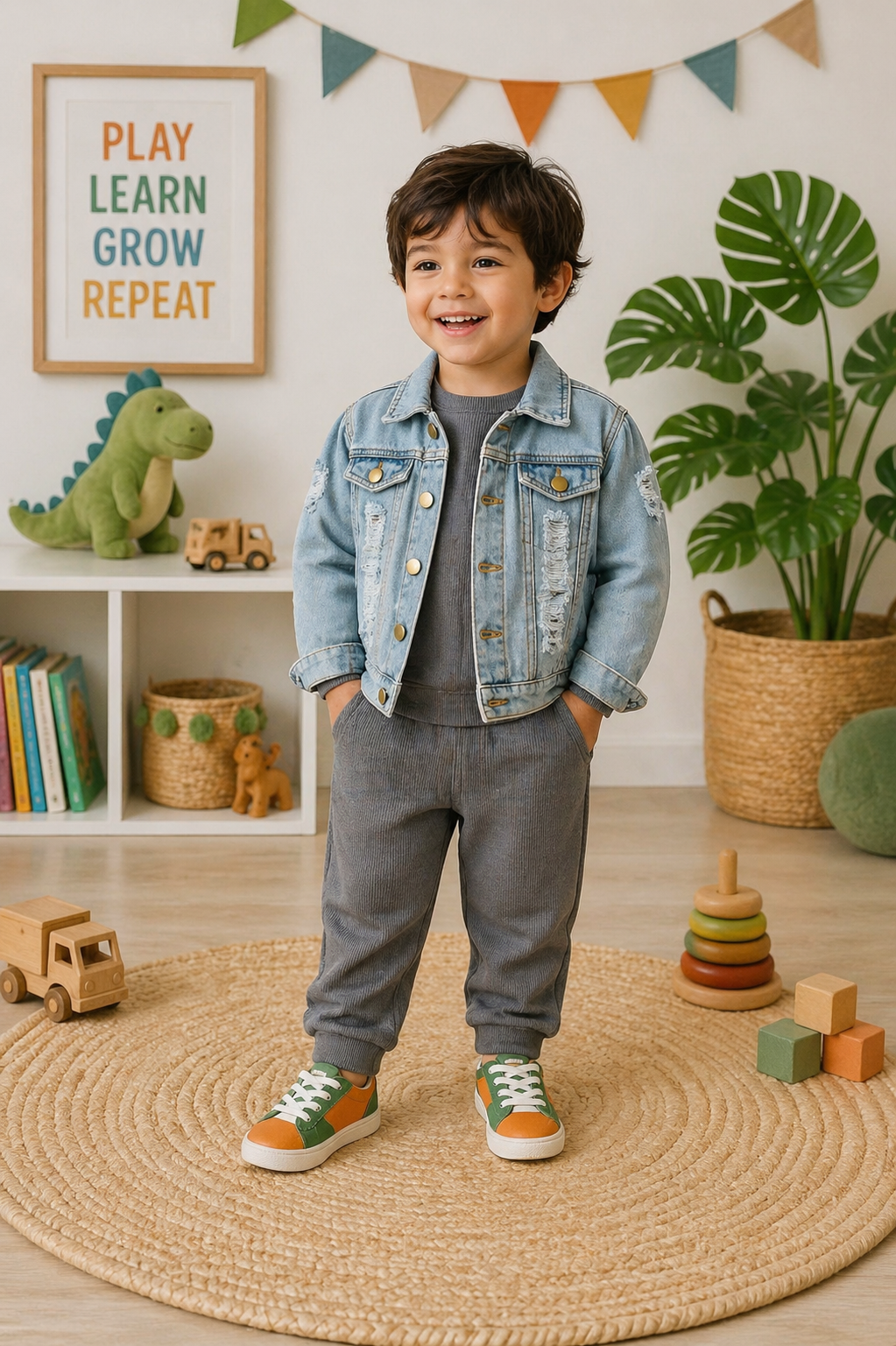 Gray Cotton, Gender Neutral Activewear #200077