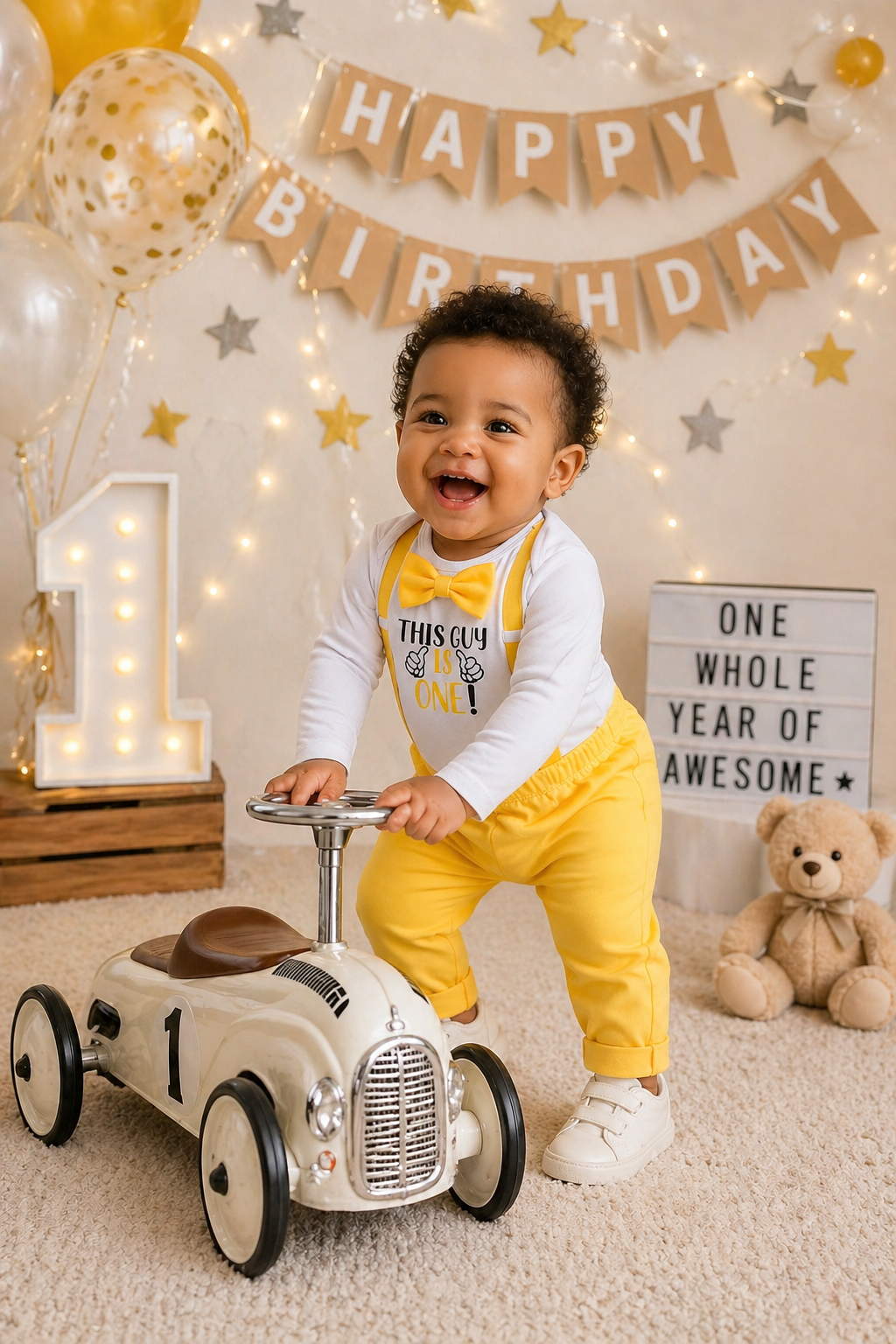 This Guy Is One Birthday Outfit Yellow #2000326