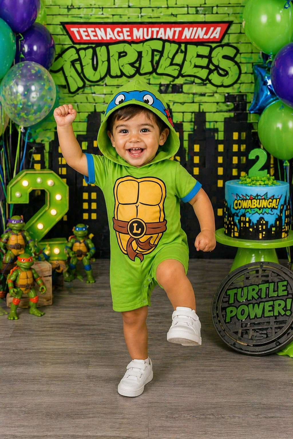 Ninja Turtles Hooded Romper #2000175