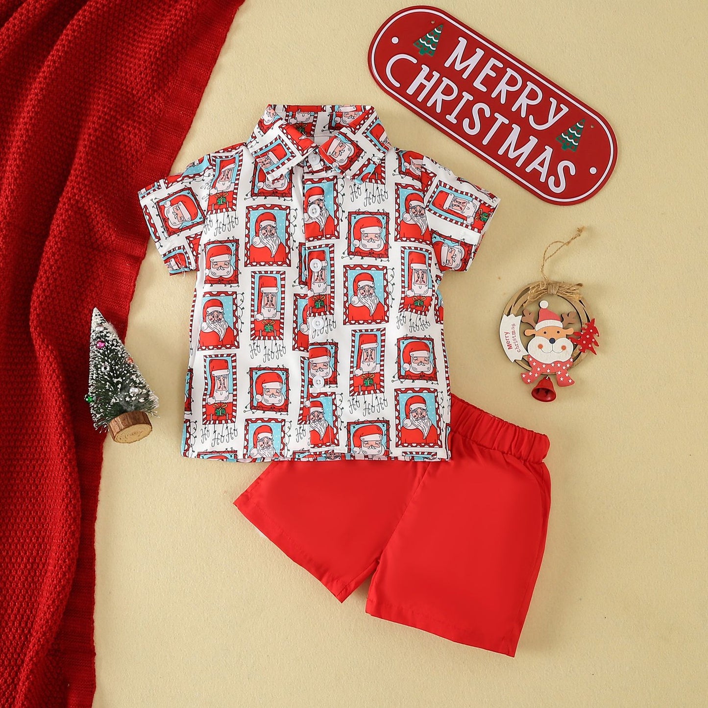 Boys Santa selfie shirt & shirts