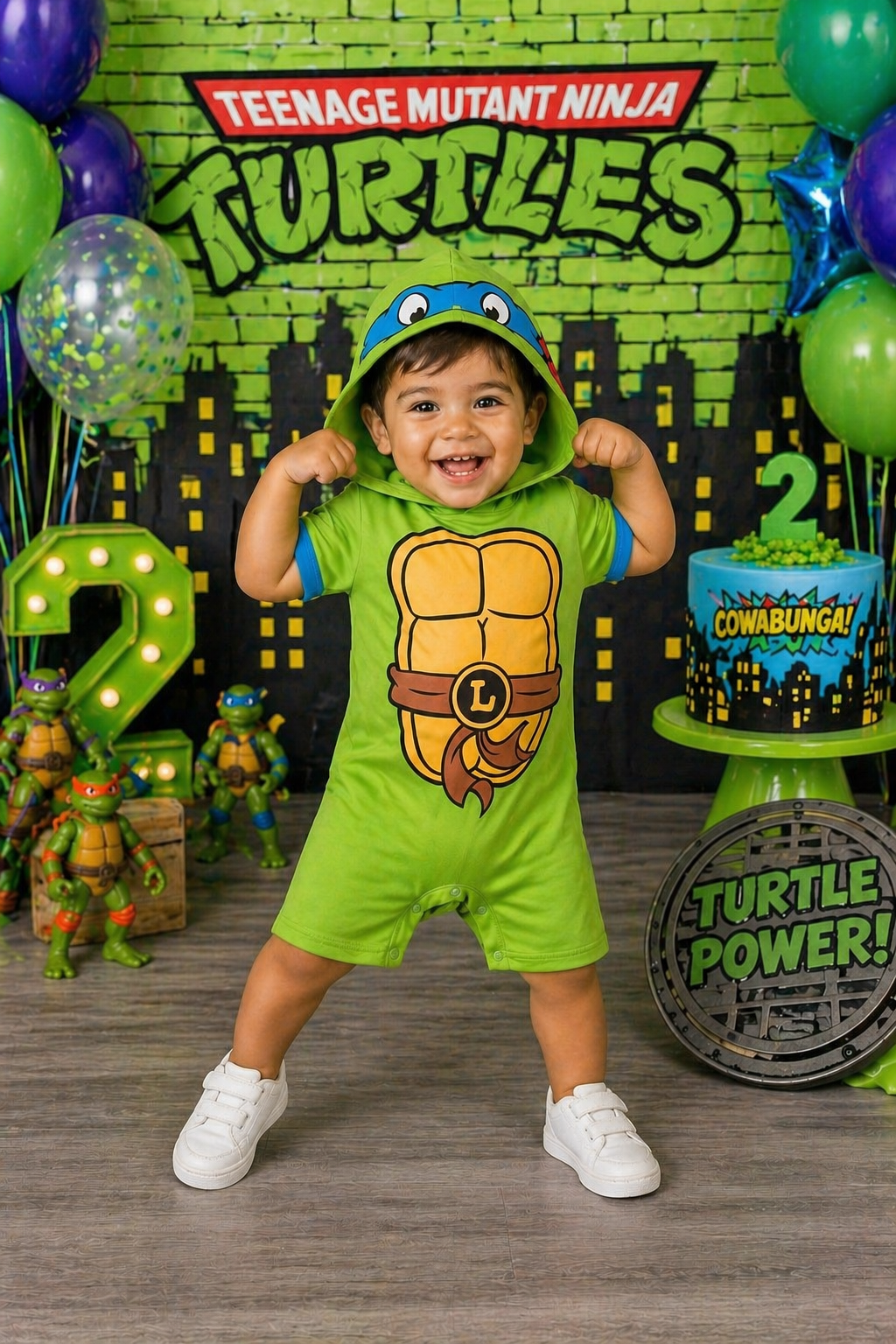 Ninja Turtles Hooded Romper #2000175