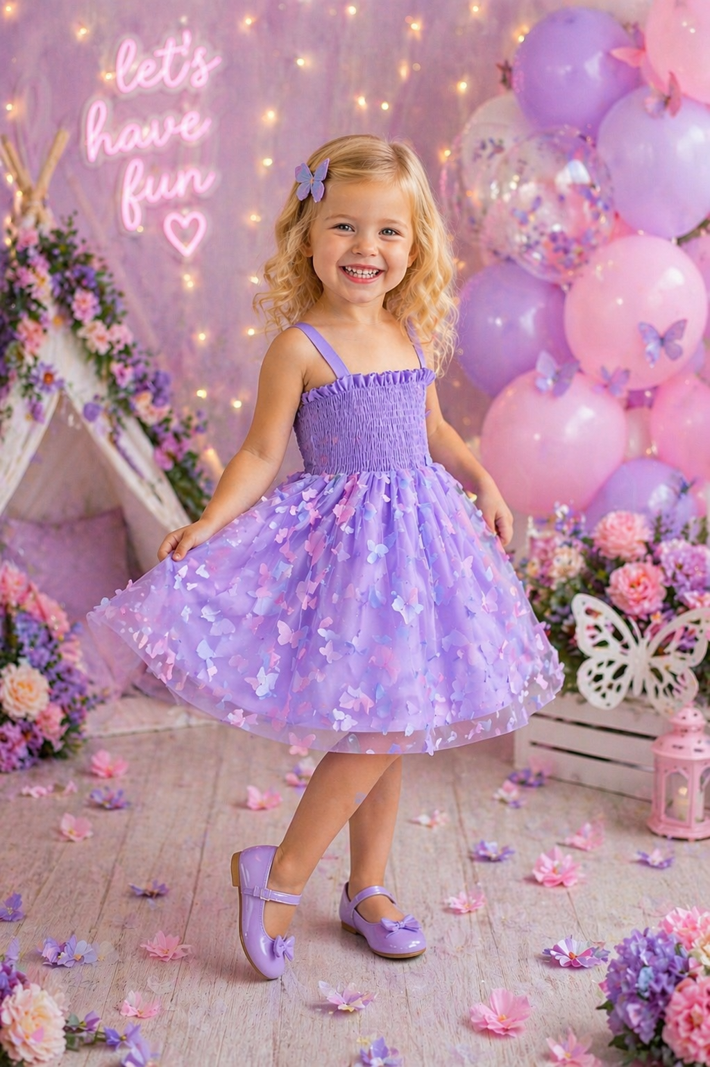 Purple Butterfly Dress #1000252