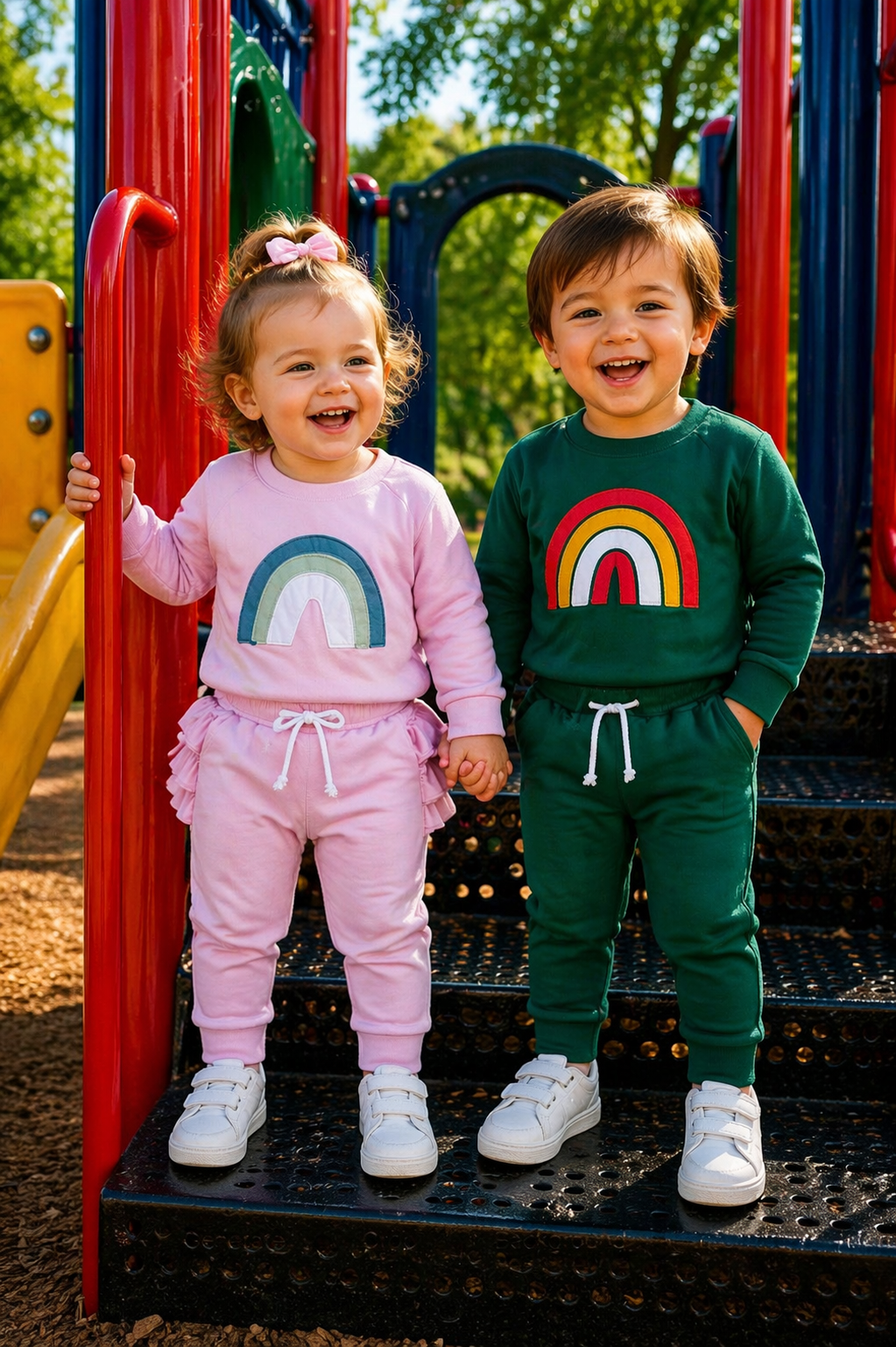 Lilac Rainbow Crewnek Sweatshirt and Pants #1001123