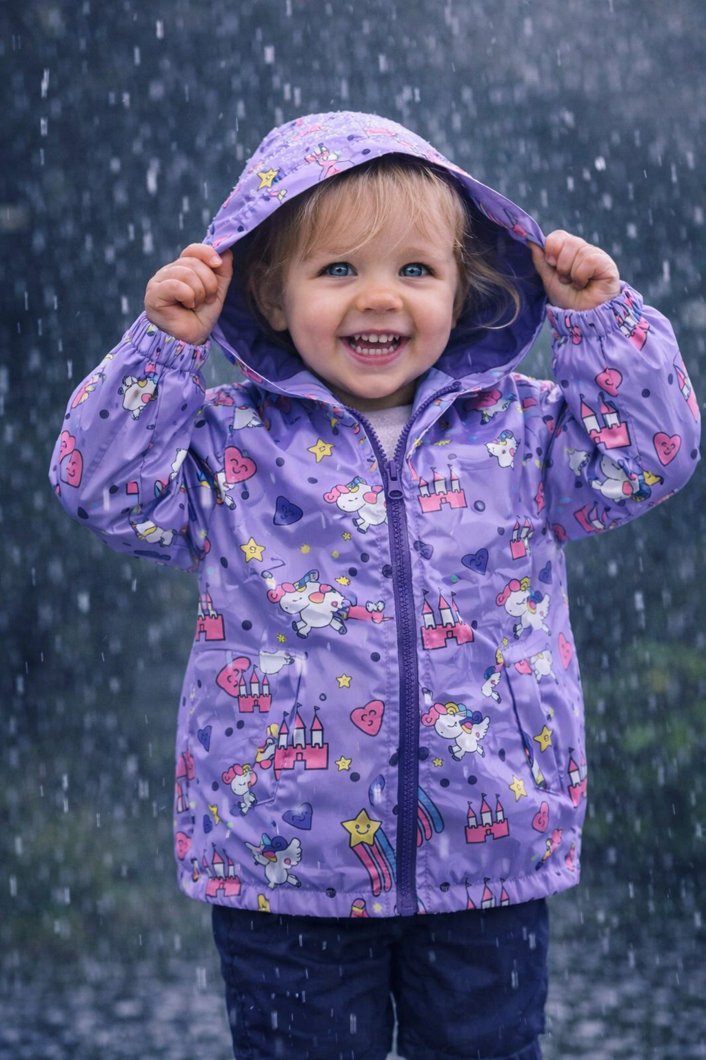 Purple Unicorn Hooded Windbreaker #1000210
