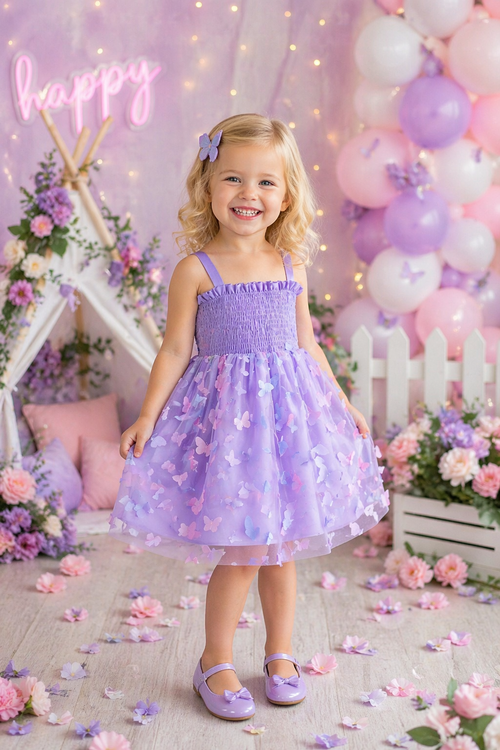 Purple Butterfly Dress #1000252
