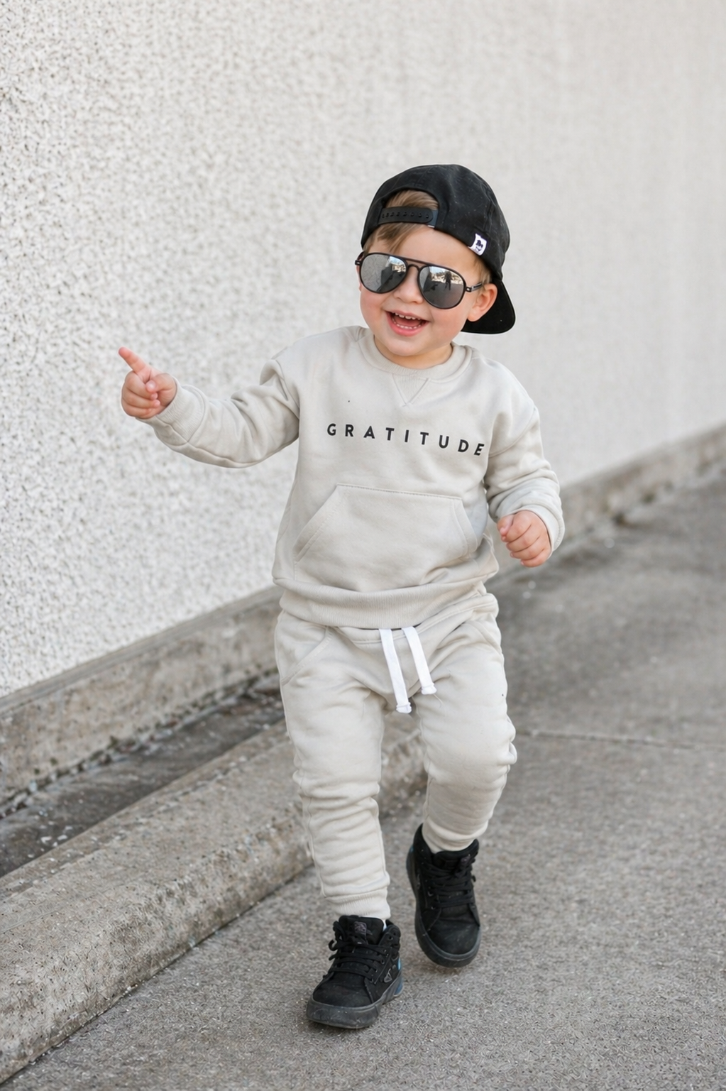Gray Gratitude Crewnek Tracksuit #2000337