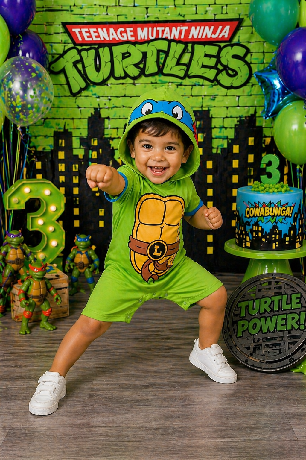 Ninja Turtles Hooded Romper #2000175