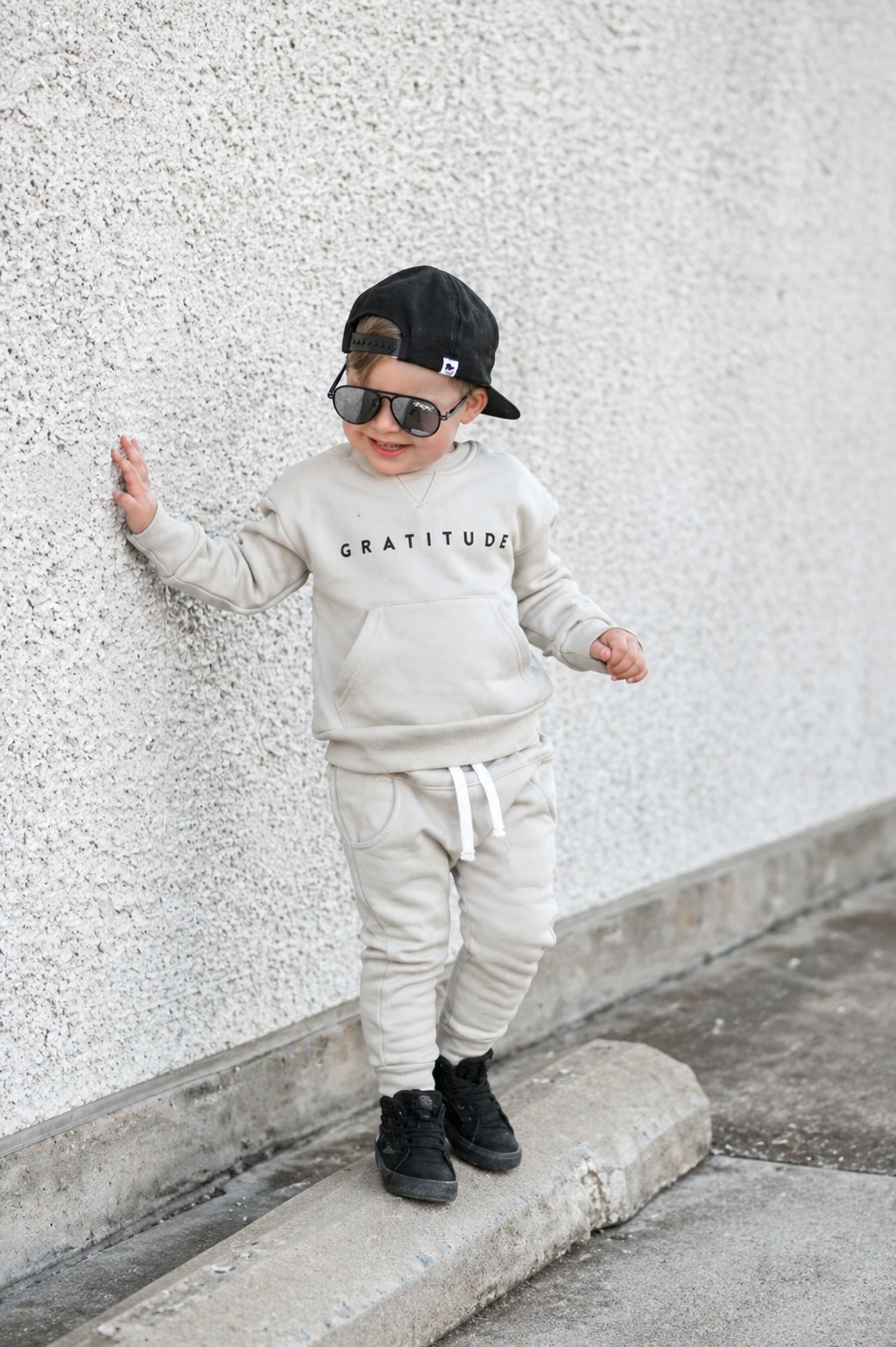 Gray Gratitude Crewnek Tracksuit #2000337