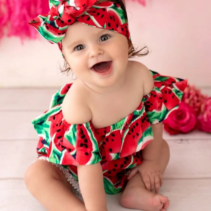 Watermelon Off or On the Shoulder Romper