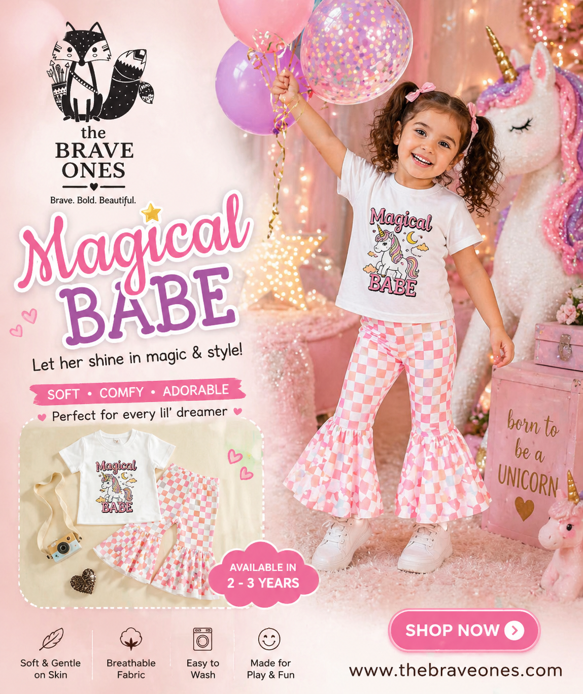 Magical Unicorn Babe T and Bellbottoms #1001172
