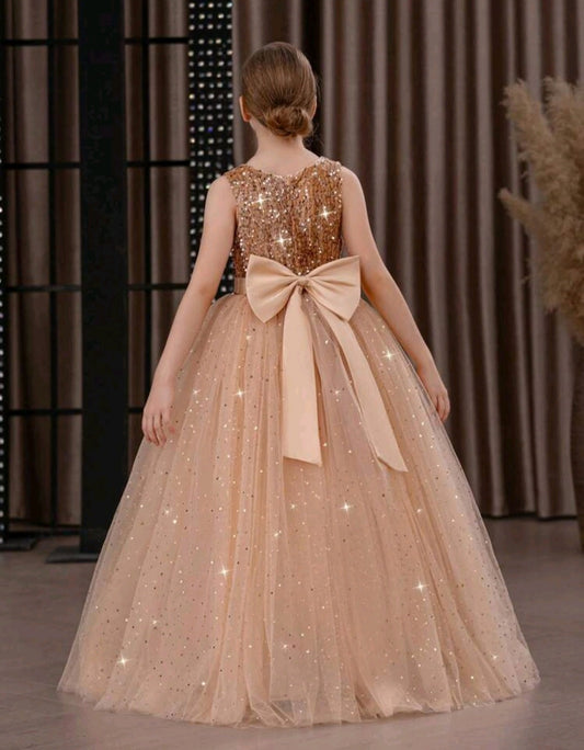 Champagne Sparkle Special Occasions Dress