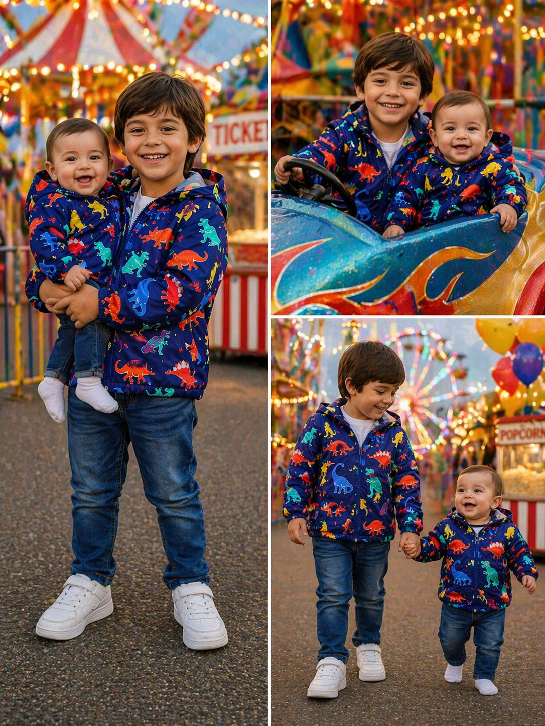 Dinosaur Windbreaker Navy #2000361