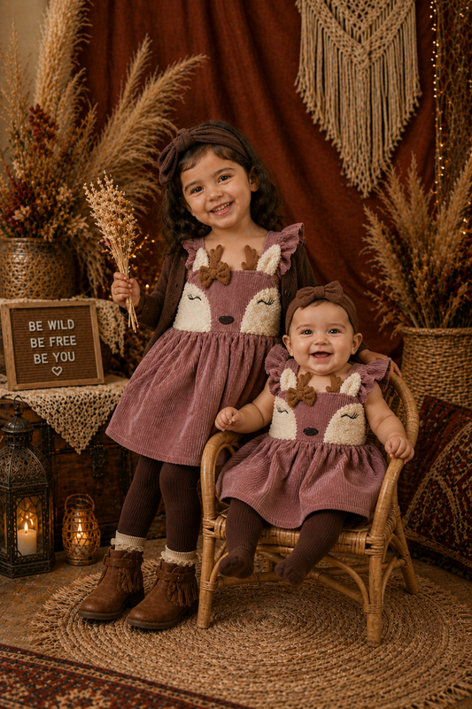 Dusty Pink Corduroy Dress #1001031