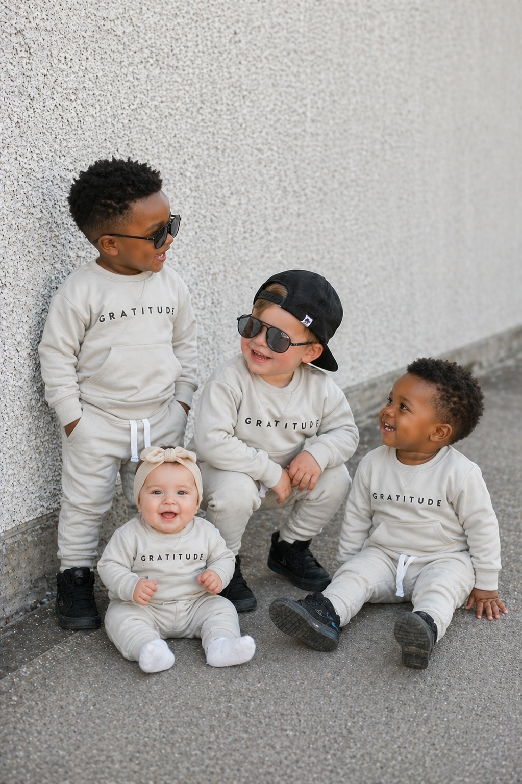 Gray Gratitude Crewnek Tracksuit #2000337