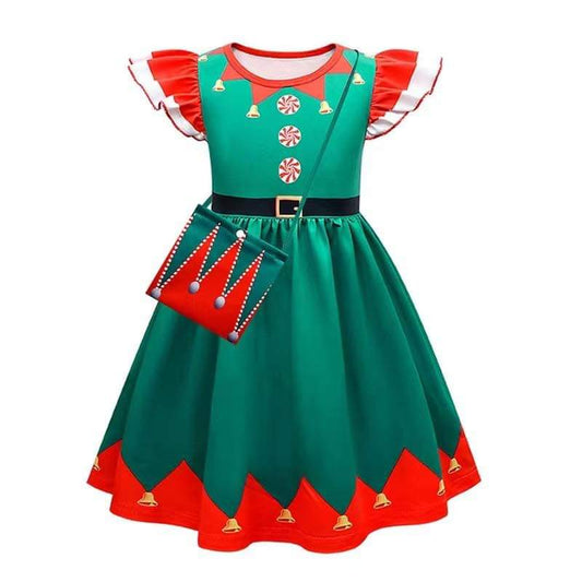 Girls Elf Dress with bag