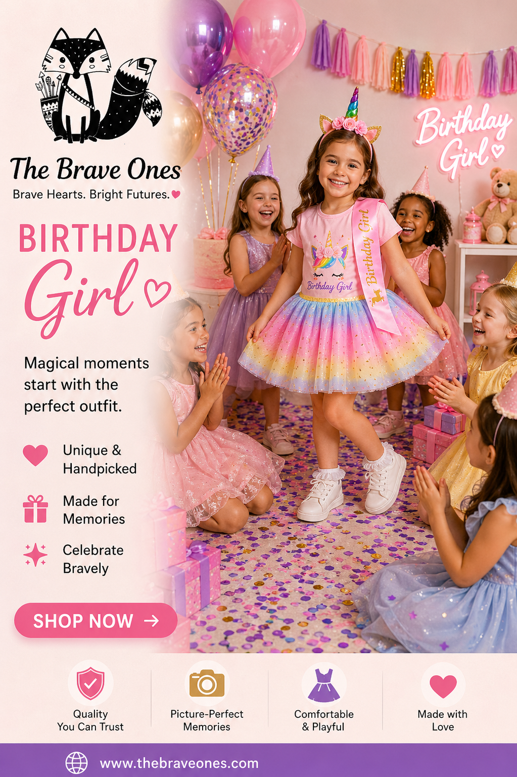 4PSC Happy Birthday Outfit Unicorn #1000198