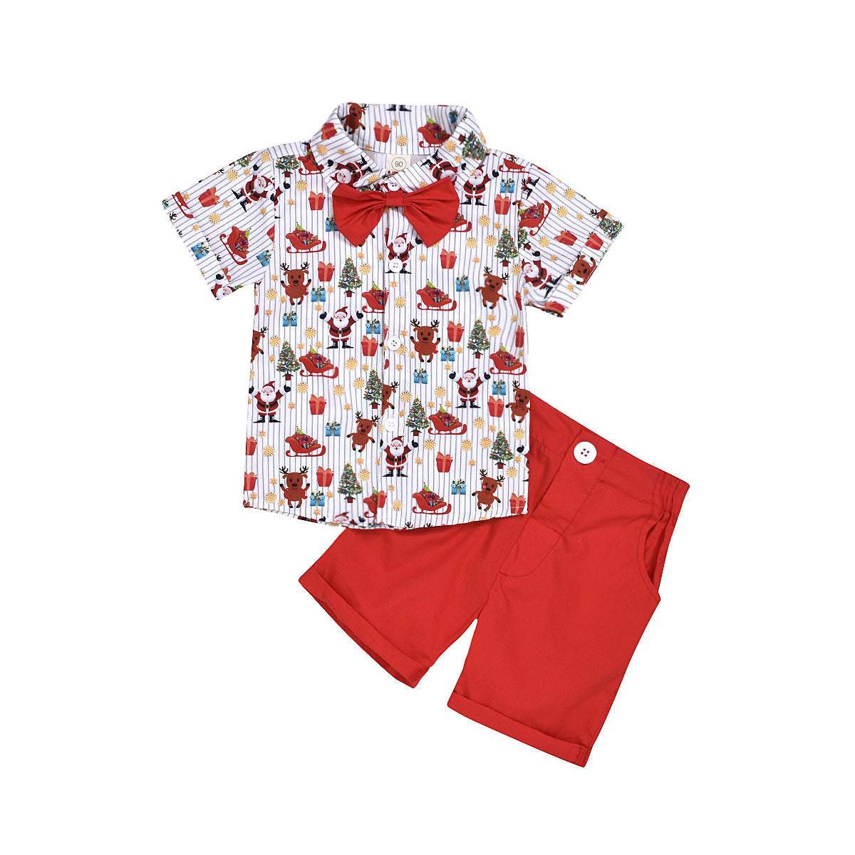 Boys Santa bow tie shirt & shirts