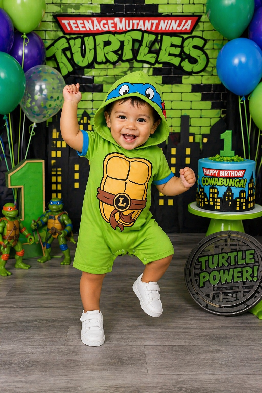 Ninja Turtles Hooded Romper #2000175