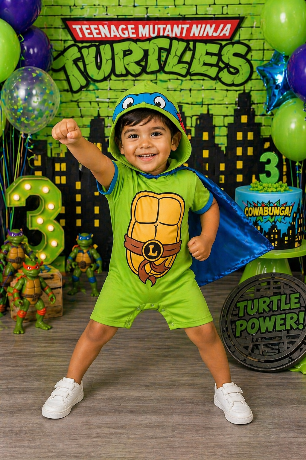 Ninja Turtles Hooded Romper #2000175