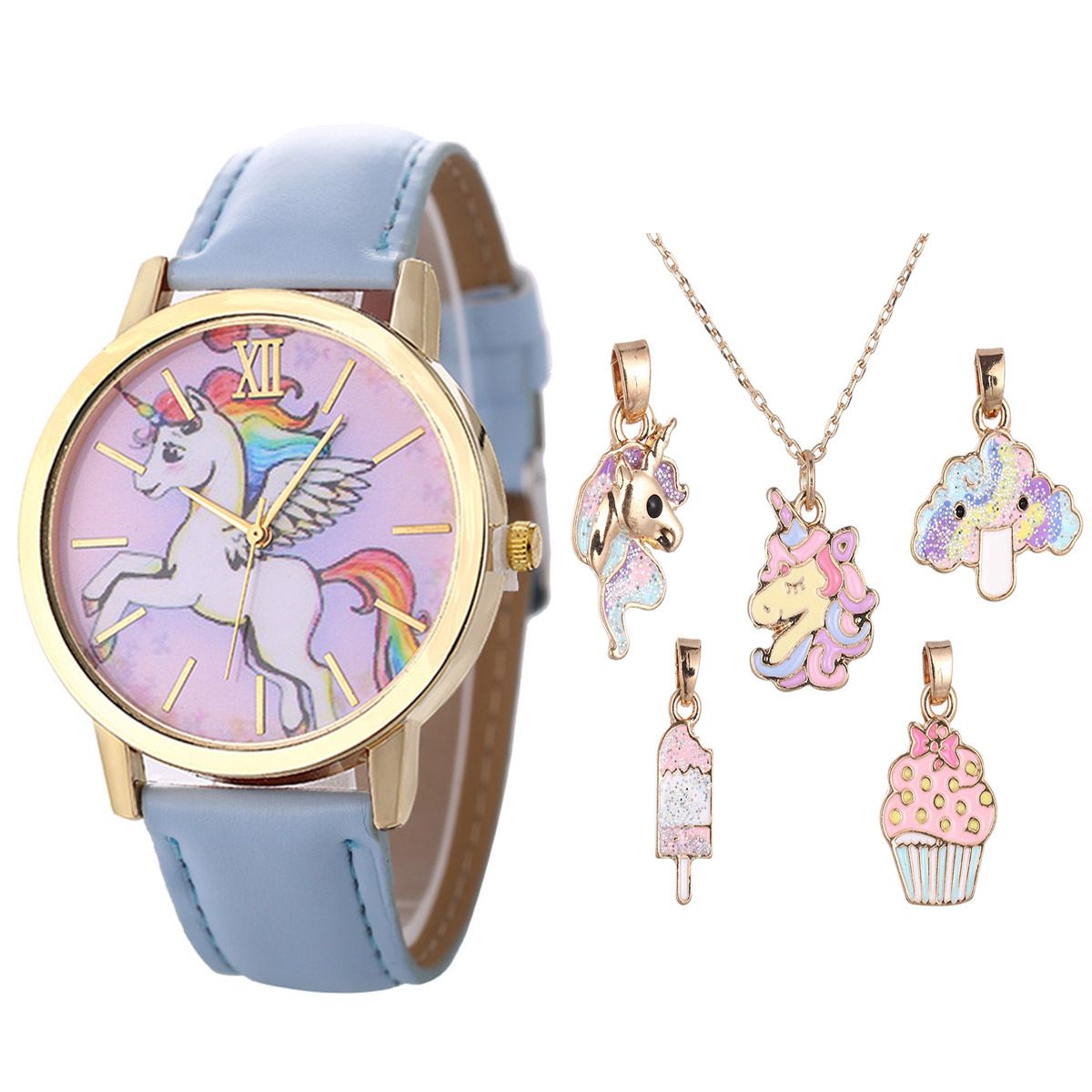 6pc unicorn watch set