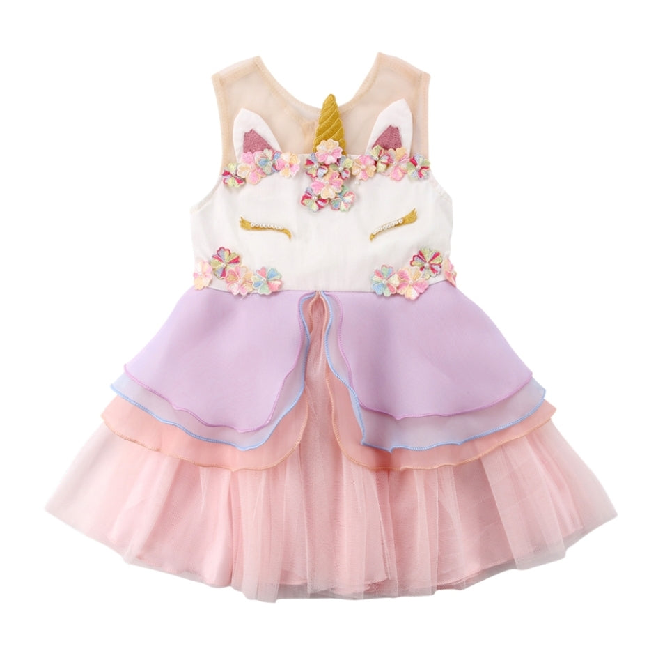 Peach and Lavender Unicorn Dress