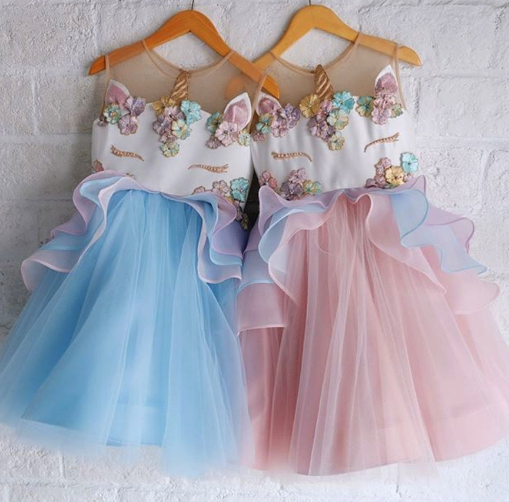 Peach and Lavender Unicorn Dress