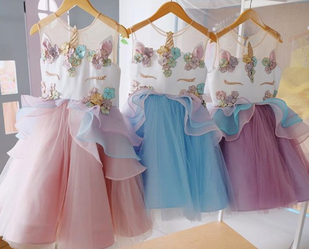 Peach and Lavender Unicorn Dress