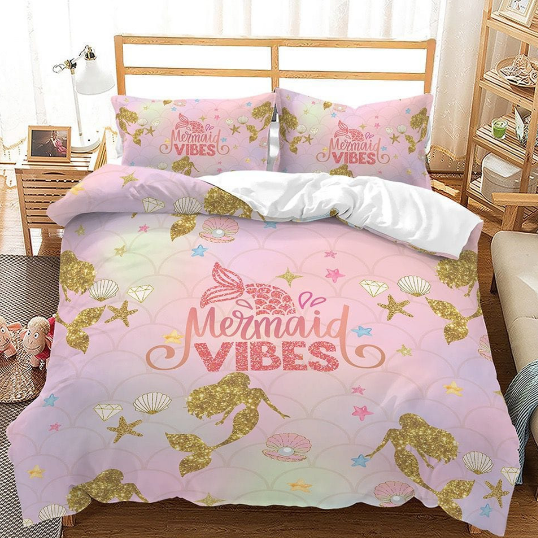 Mermaid vibes bedding