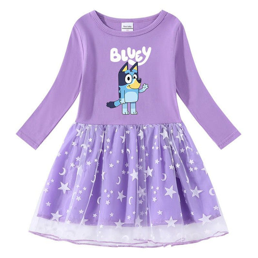 Long Sleeve Bluey dress (4-options)